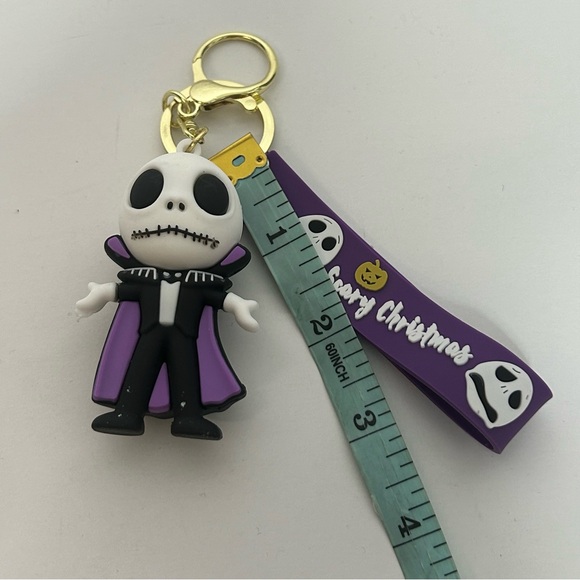 Nightmare Before Christmas Jack Skellington 3D Silicone Keychain NEW - Picture 11 of 11